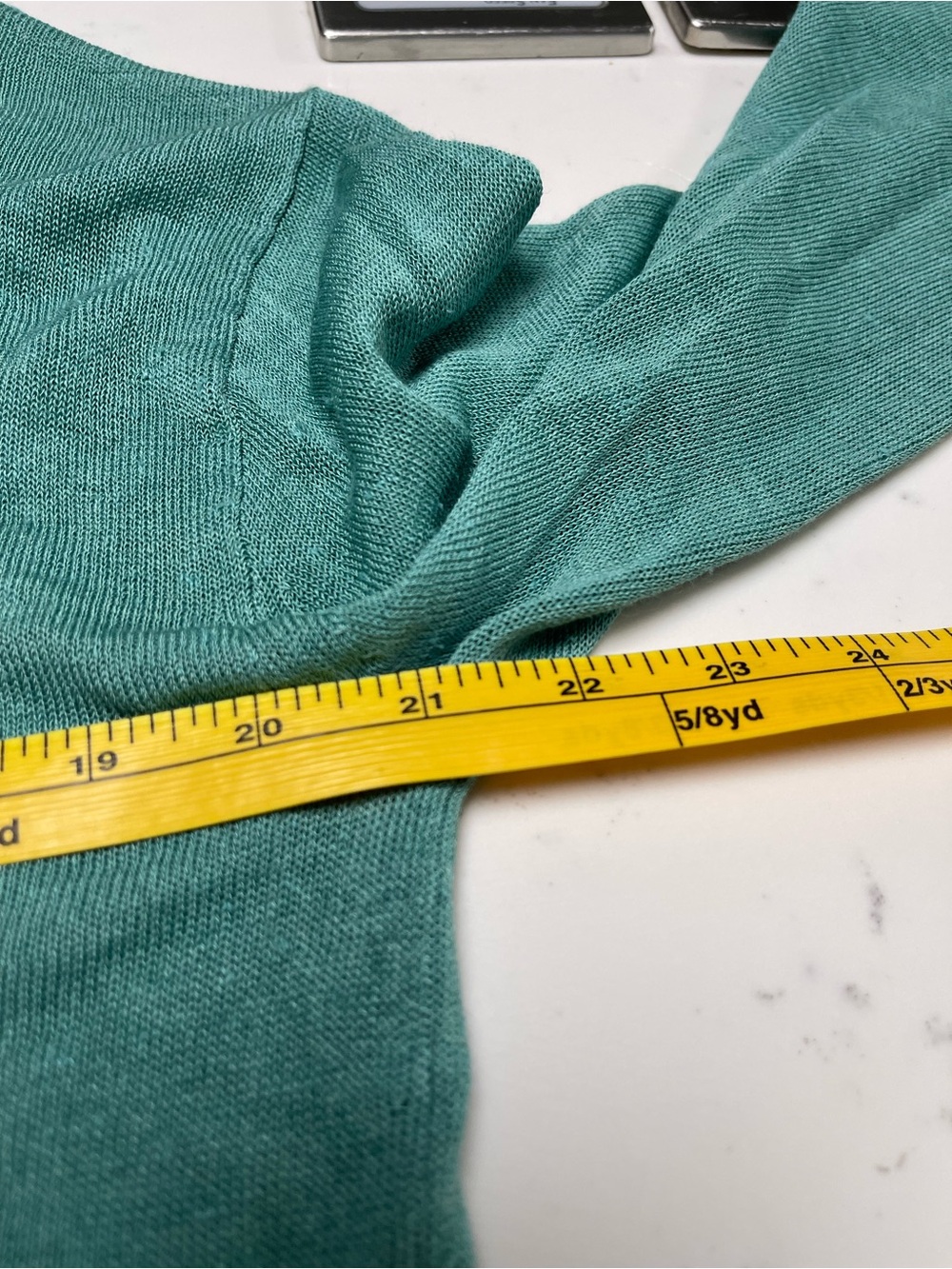 J. Crew Women's V-Neck Button-Detail Sweater in Seafoam  Size Medium NWT - Picture 7 of 8